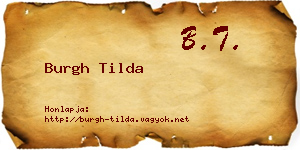 Burgh Tilda névjegykártya